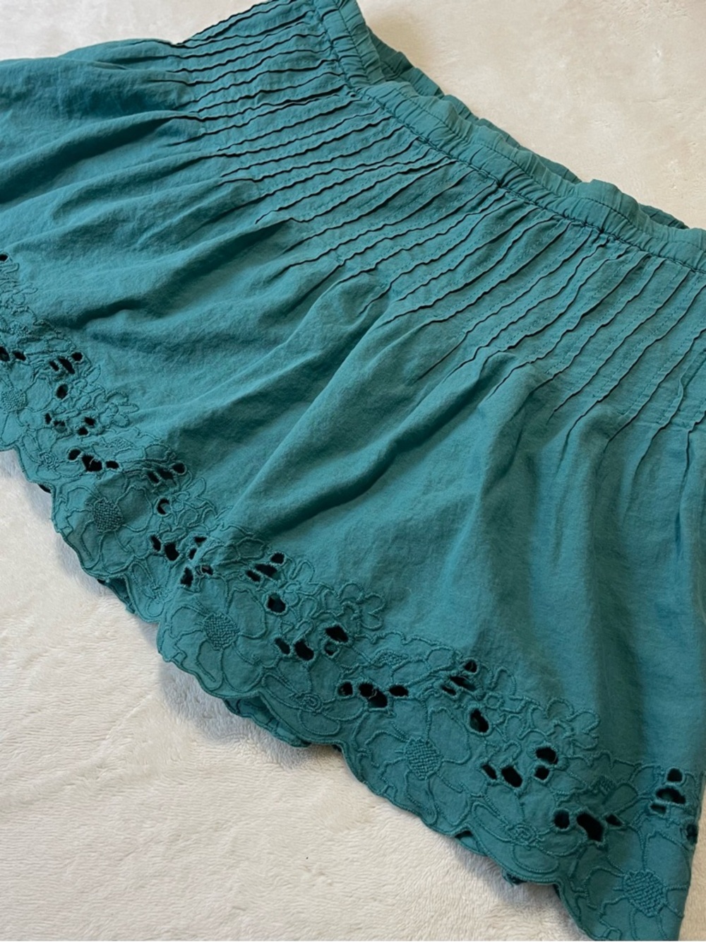 Coastal granddaughter Aeropostale Teal eyelet lace Embroidered Eyelet Mini Skirt